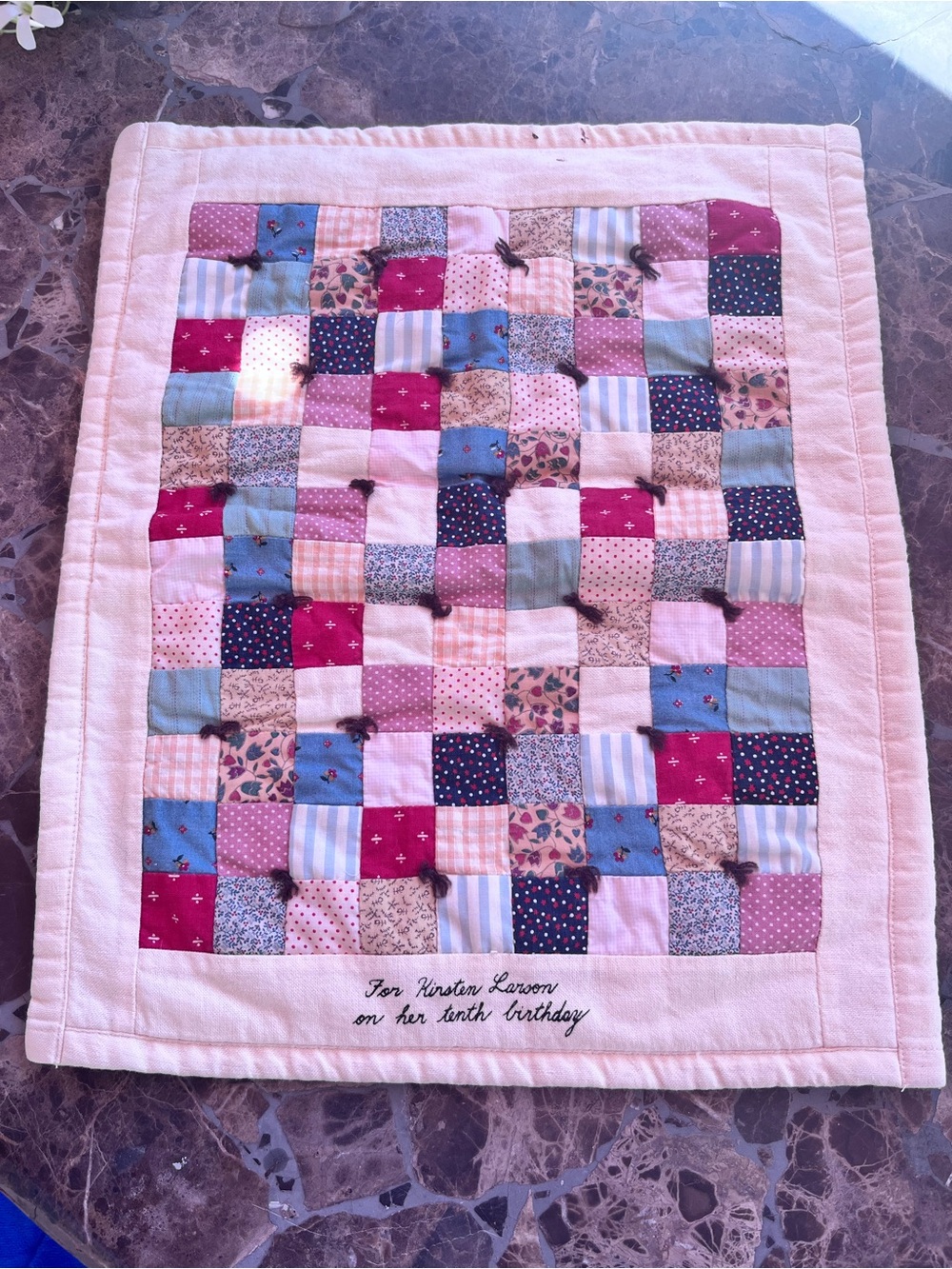 American Girl Kirsten Friendship Birthday Quilt